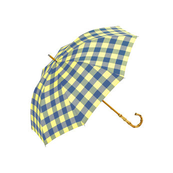 SeeMONO | 晴雨兼用 ギンガムチェックの傘 (イエロー × ブルー)