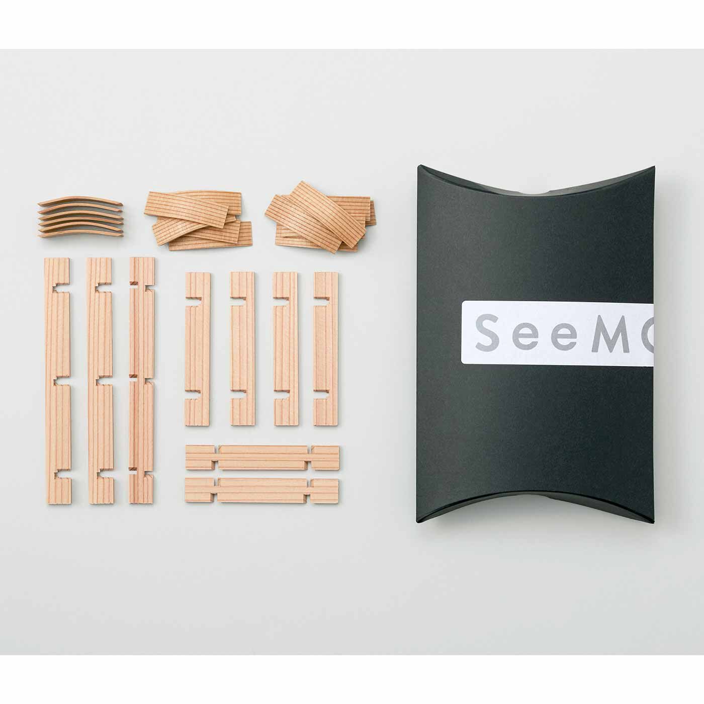 SeeMONO|建具職人さんと作った 組子細工のコースターキットの会〈中級編〉|・1回のお届けキット例です。