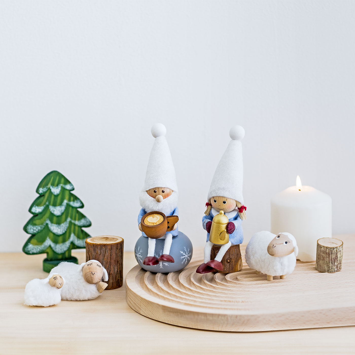 SeeMONO|ヨーロッパの職人が手作りした北欧の妖精〈雪と木　小〉／ノルディカニッセ