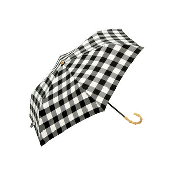 SeeMONO | 晴雨兼用 ギンガムチェック の 折りたたみ傘 (ブラック)