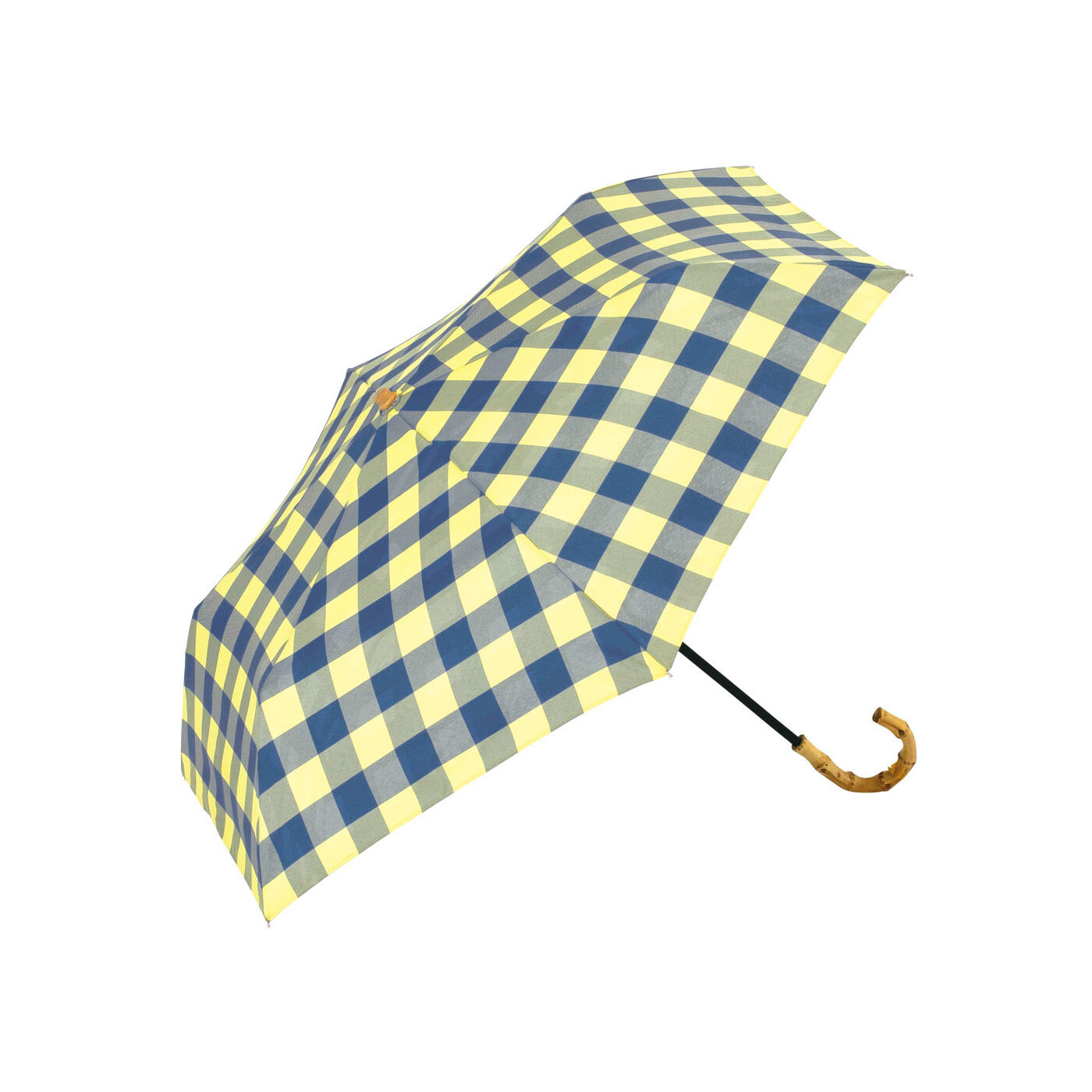 SeeMONO[シーモノ］|コーディネイトも楽しくＵＶ対策　ギンガムチェックの晴雨兼用折り畳み傘〈ＹＥＬＬＯＷ〉