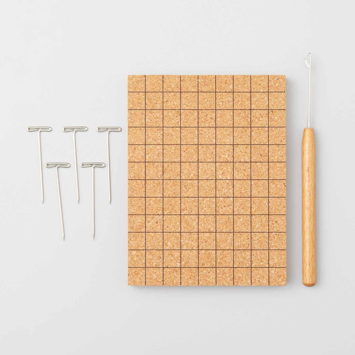 SeeMONO|マクラメ用ミニボードと便利な引き抜きフックのセット|お届けセットの一式です。