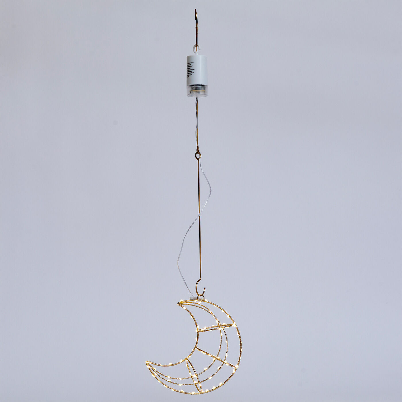 SeeMONO|お部屋を光でデコレーション　吊るして飾るワイヤーワークのＬＥＤライト〈ＭＯＯＮ〉|吊り下げる場合は必ずフックをご使用ください。