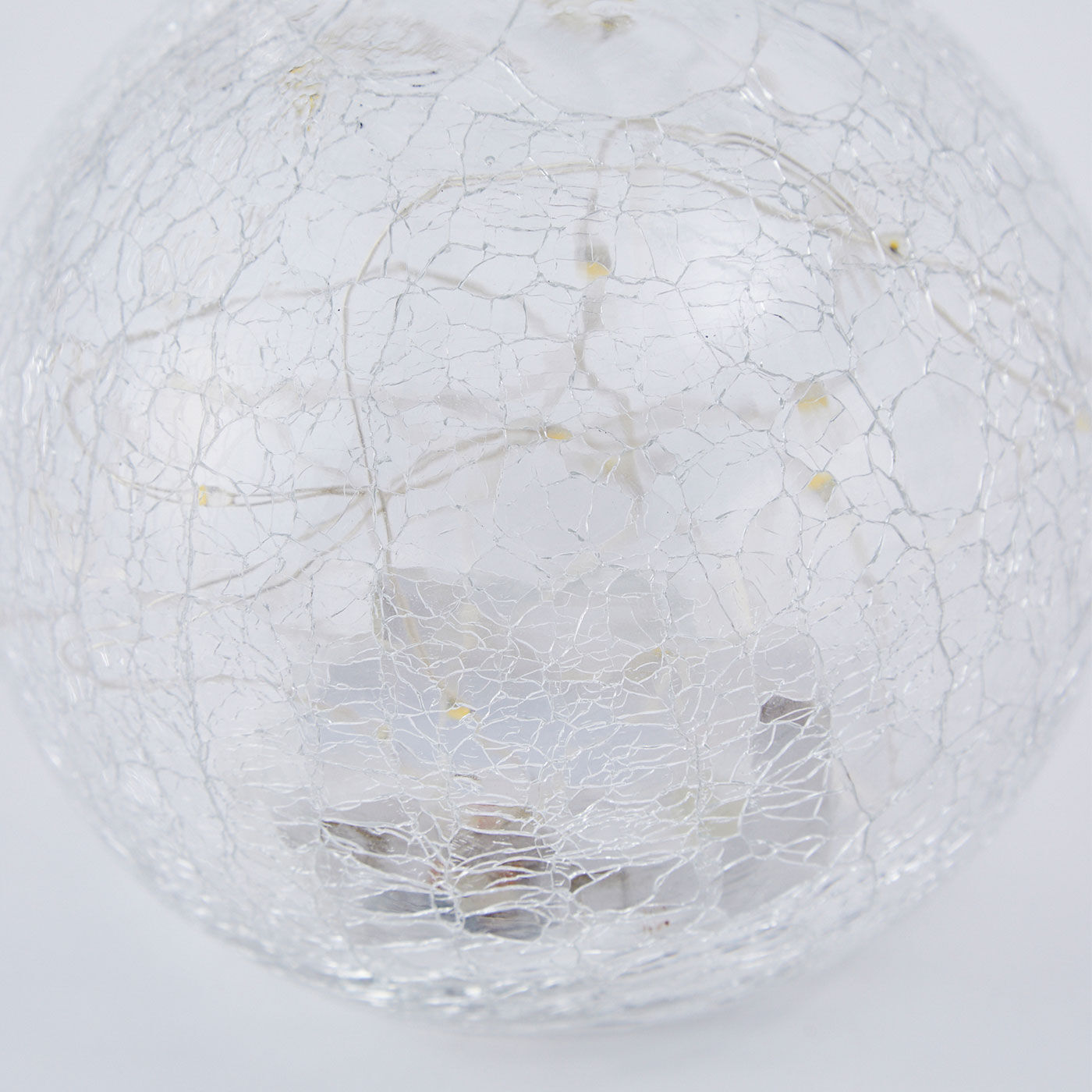 SeeMONO|お部屋を光でデコレーション　クラック加工をほどこした球体ＬＥＤライト〈Ｓ〉|表面のクラック加工