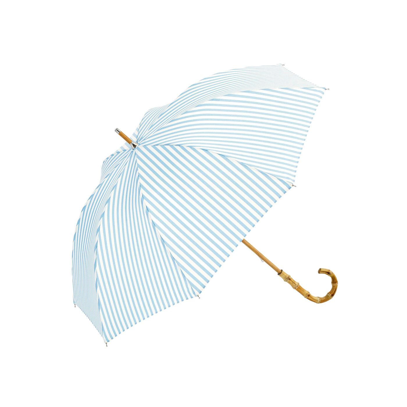 SeeMONO|涼しい顔でＵＶ対策　ストライプの晴雨兼用傘〈ＳＡＸ　ＢＬＵＥ〉
