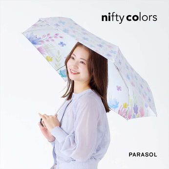 FELISSIMO PARTNERS | 両面プリントが楽しい 折りたたみ 晴雨兼用 日傘