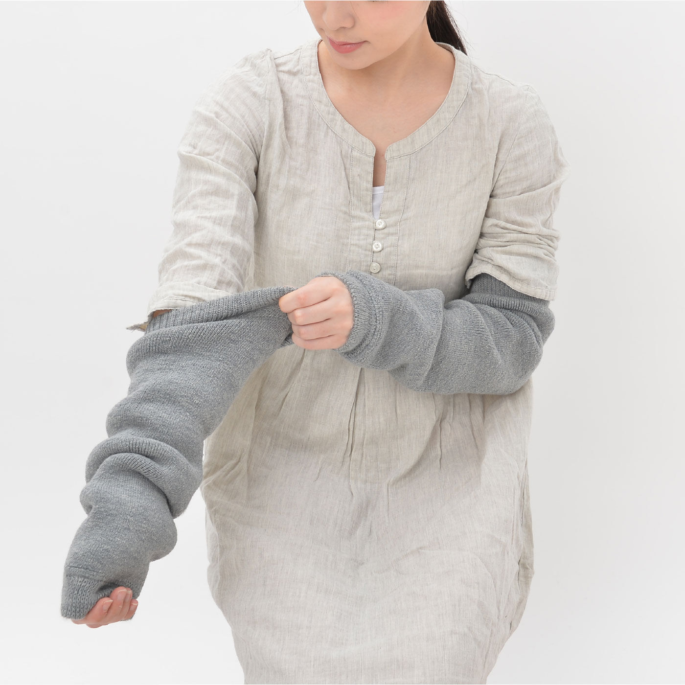 FELISSIMO PARTNERS|腕にも着用できる 極厚ふわもこ裏起毛レッグウォーマー