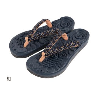 FELISSIMO PARTNERS | 足裏に秘密あり 七宝柄の ルーム雪駄 〈紺〉