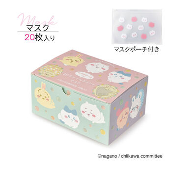 FELISSIMO PARTNERS | ちいかわ 3Dチャーム ポイントマスク（シャボン玉） 個包装 20枚入り