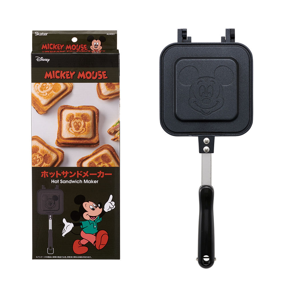 朝食・ブランチ・アウトドアでも大活躍！アルミ製ホットサンドメーカー（ミッキーマウス）