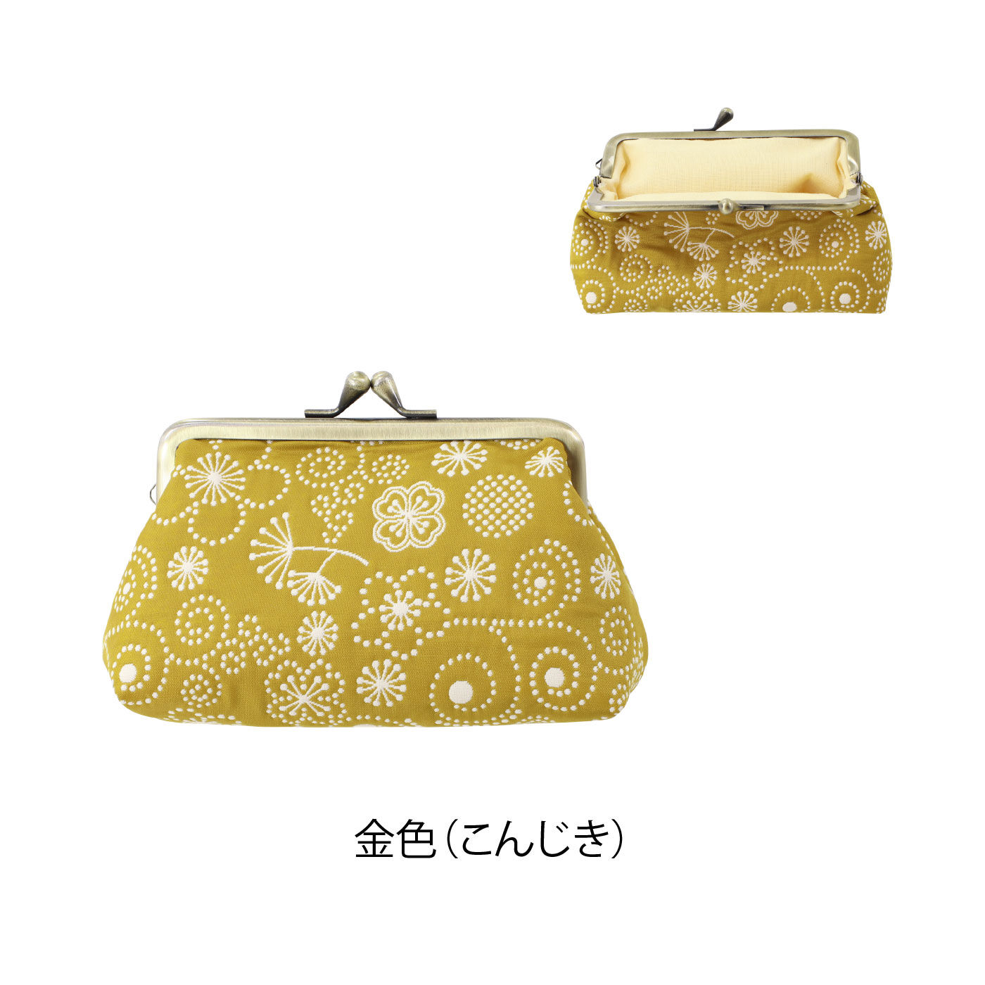 FELISSIMO PARTNERS|日本の伝統色で毎日を彩る　ふくれ織　二つ折りのお札が入る横型がま口