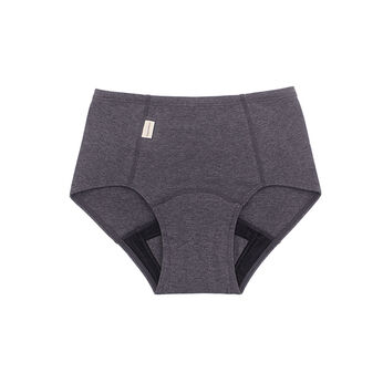 FELISSIMO PARTNERS | オーガニックコットン 吸水ショーツ チャコールグレー