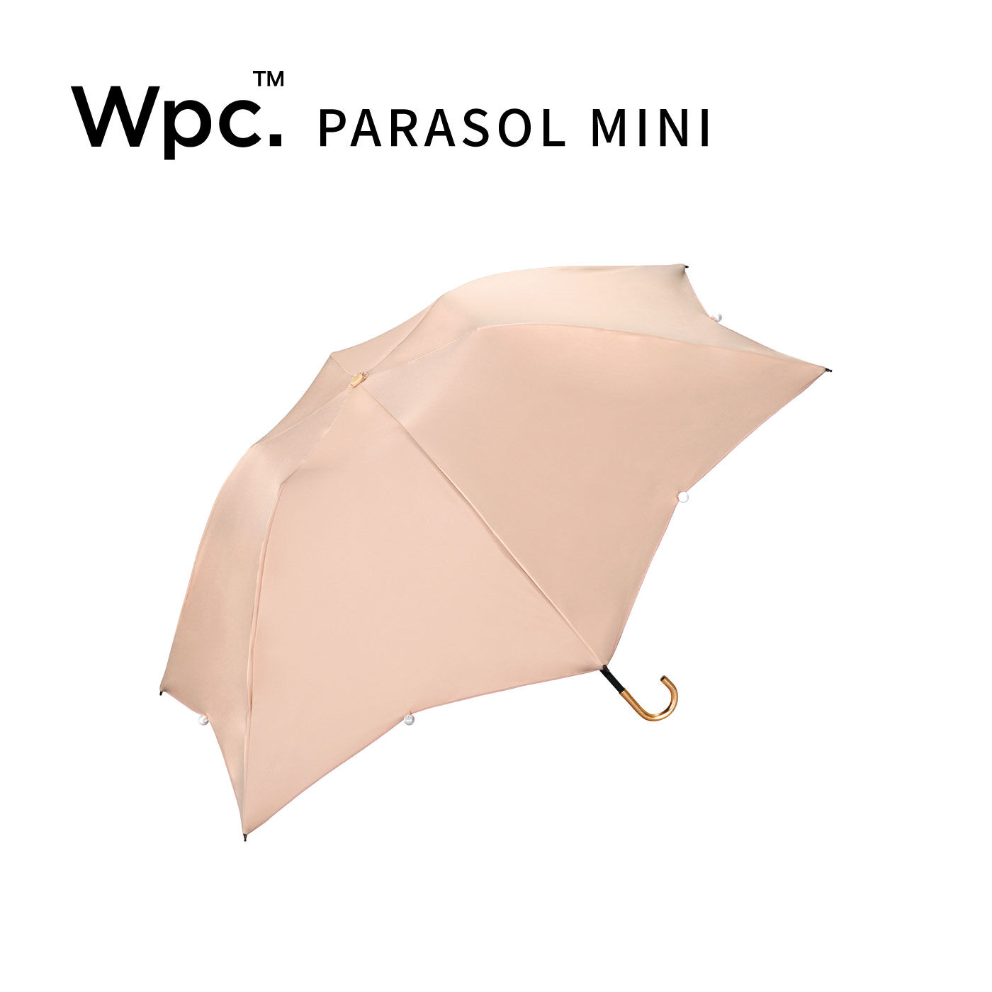 FELISSIMO PARTNERS|まるでお花のように開く　パールがアクセントのドーム型パラソル　遮光折りたたみ