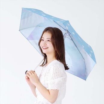 FELISSIMO PARTNERS | 両面プリントが楽しい 折りたたみ 晴雨兼用 日傘