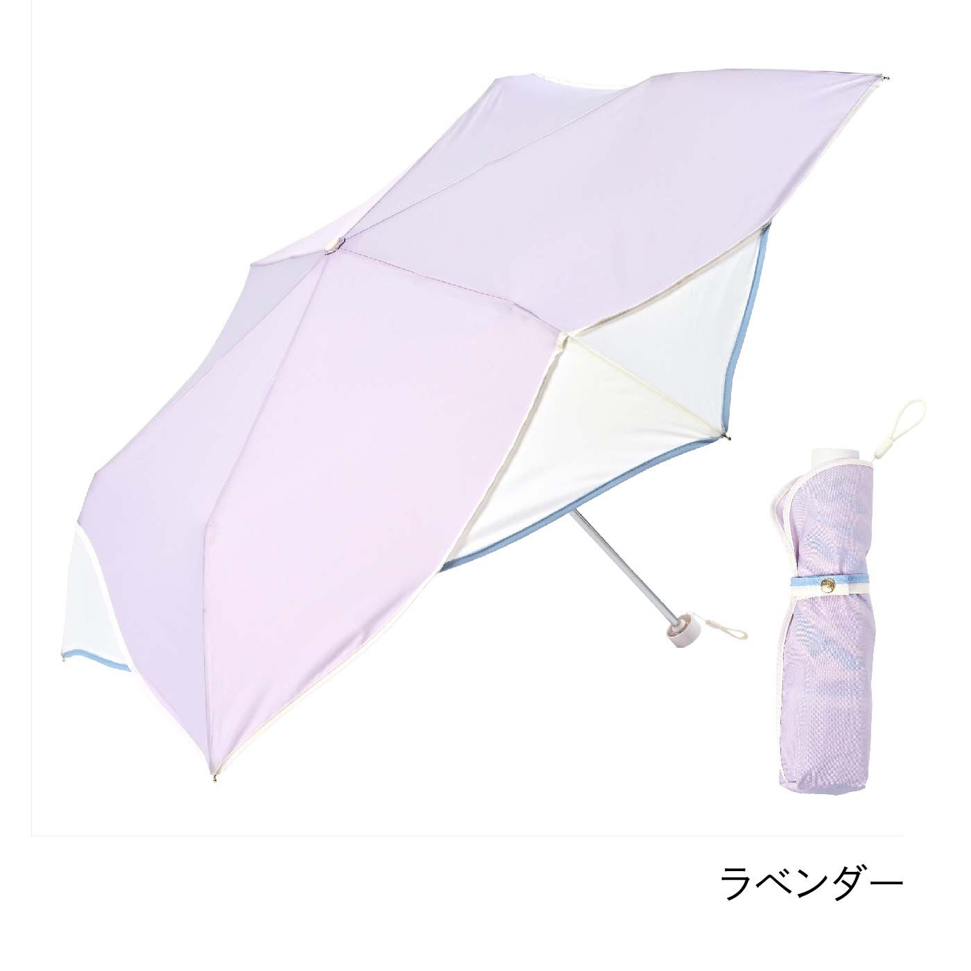 FELISSIMO PARTNERS|ちょっと大きめ折りたたみ雨傘　フラワーパイピング