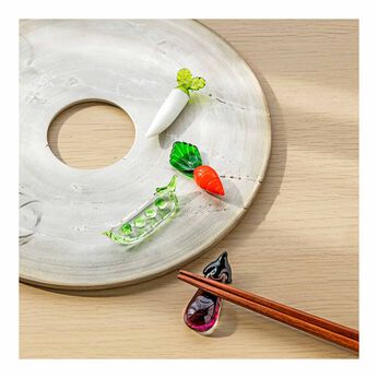FELISSIMO PARTNERS | 和の食卓になじむガラスの野菜はし置きセット