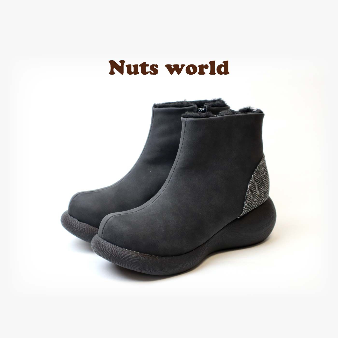 FELISSIMO PARTNERS|Nuts world（ナッツワールド） 内ボア付き やわらかほこほこブーツ ＜赤＞