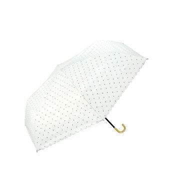 FELISSIMO PARTNERS | 大きめ折りたたみ傘遮光ドットフラワー晴雨兼