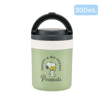 FELISSIMO PARTNERS | ハンドル付き 保温・保冷 デリカポット スヌーピーバッジ〈300mL〉