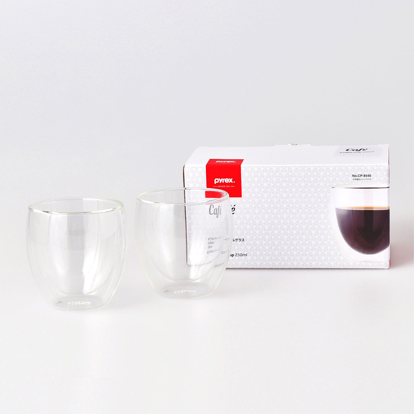 FELISSIMO PARTNERS|PYREX(パイレックス） ダブルウォールグラス250ｍｌ ２個セット