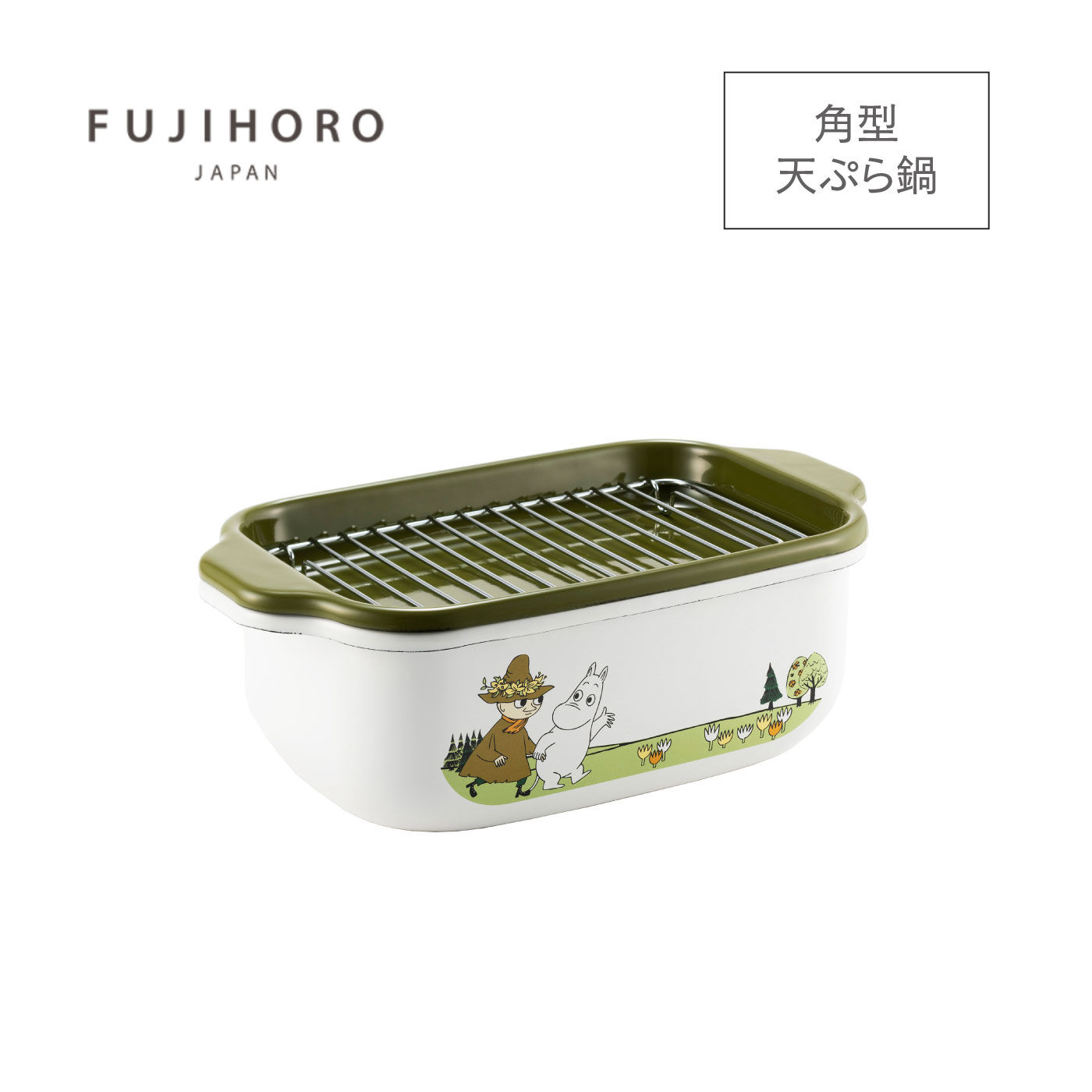 FELISSIMO PARTNERS|ムーミンオリーブ　ホーロー　角型天ぷら鍋