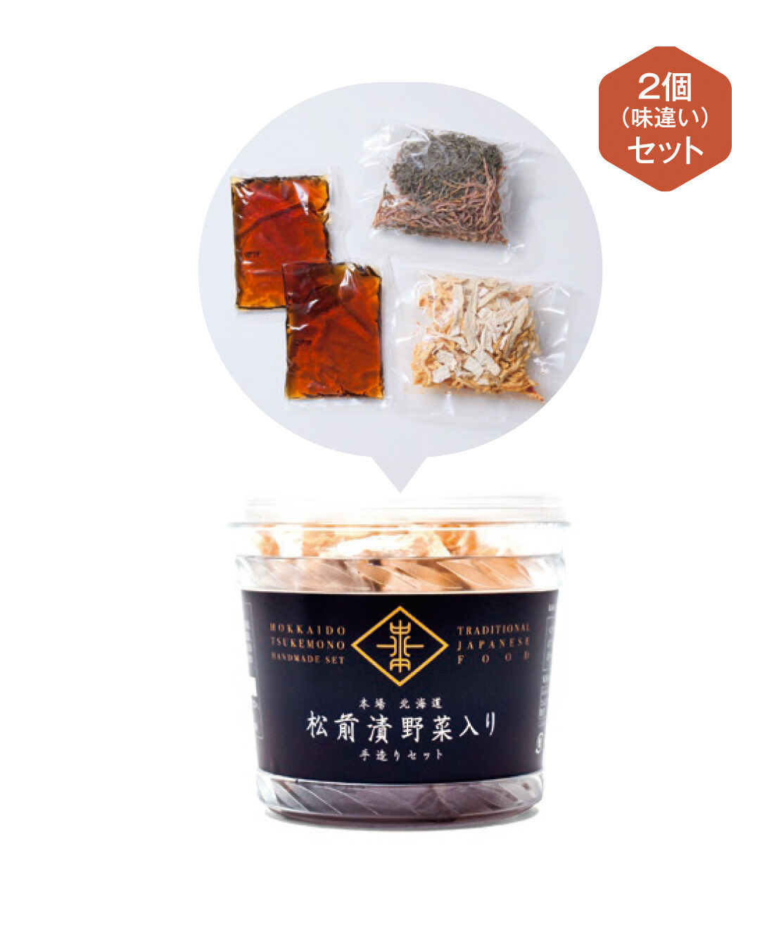 FELISSIMO PARTNERS|昆布の街函館から お水そそぐだけの がごめ昆布おかず（キット）2品の会（3回予約）|●1回のお届けセット例です。