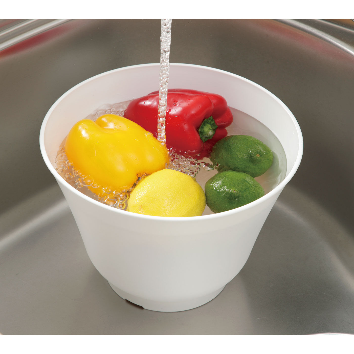 FELISSIMO PARTNERS|ハンドル回して野菜の水切り！ザル＆ボウルにもなるリッチリッチサラダ|ボウルとしても使用できます。