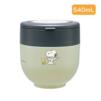 FELISSIMO PARTNERS | ハンドル付 保温・保冷 どんぶりジャー スヌーピーバッジ〈540mL〉
