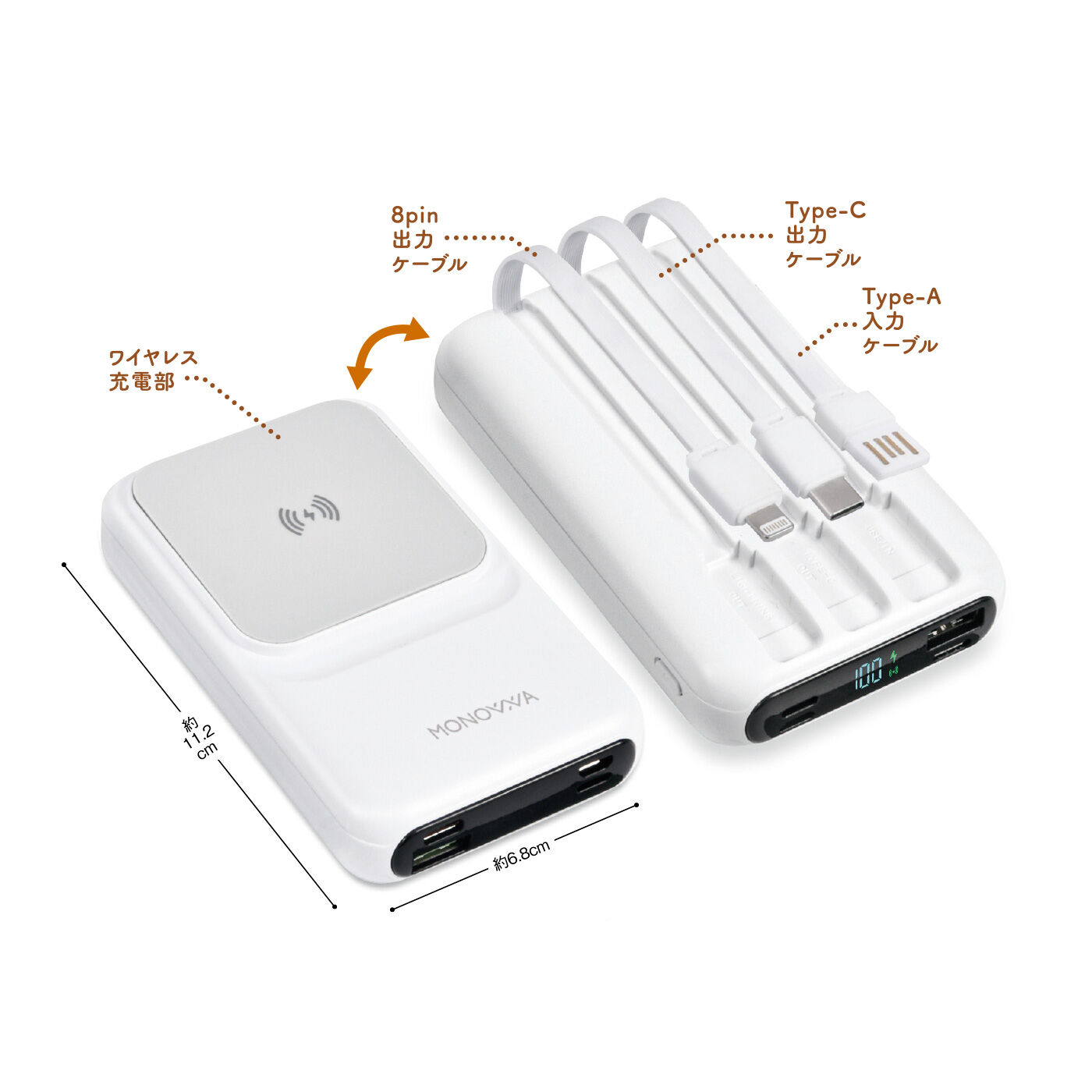FELISSIMO PARTNERS|マグネットワイヤレス モバイル充電バッテリー（10,000mAh）