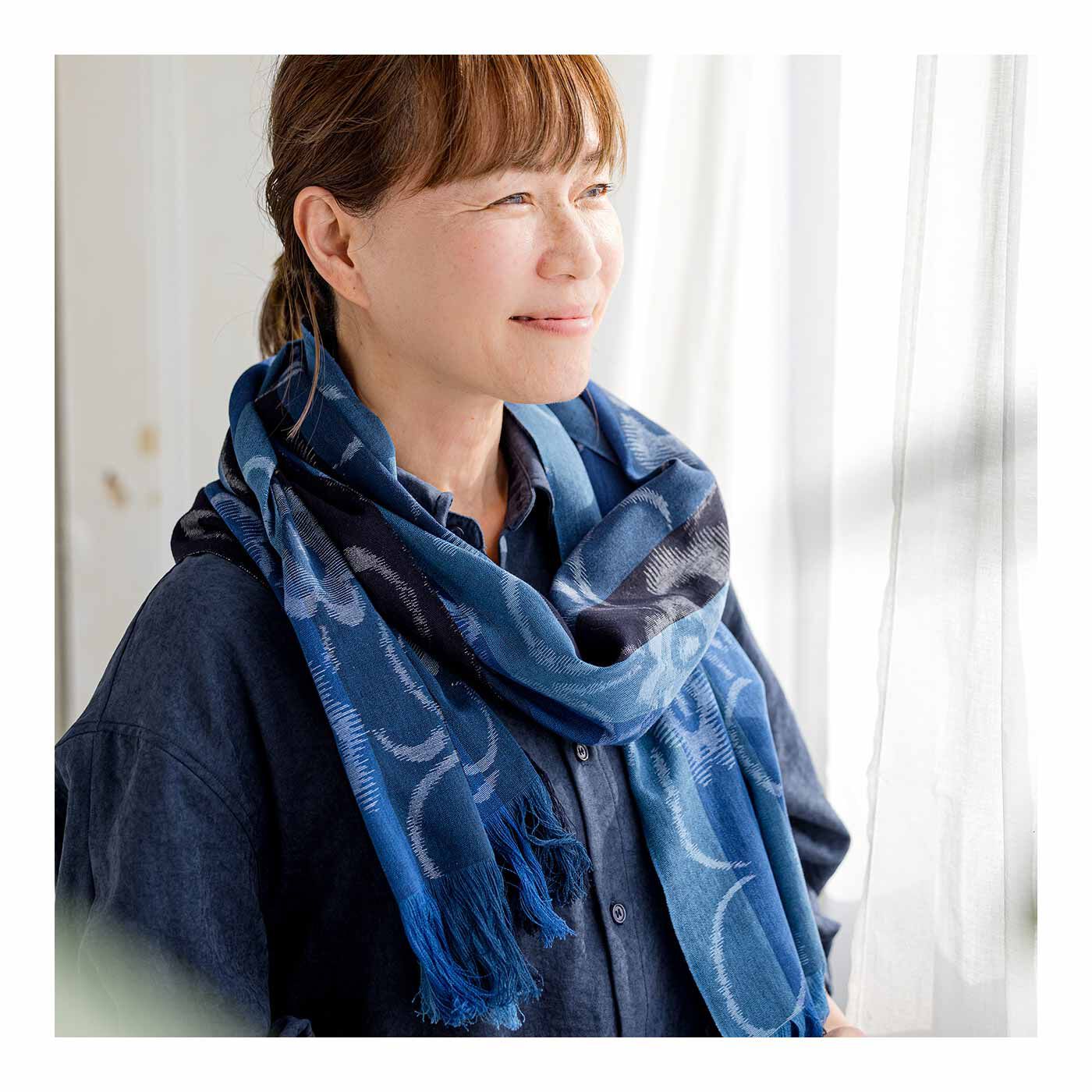 FELISSIMO PARTNERS|タクミコレクション 久留米かすりのやわらかストール