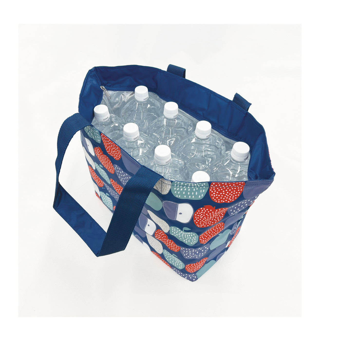FELISSIMO PARTNERS|たたんで持ち運び たっぷり入る簡易保冷のショッピングバッグ|2リットルのペットボトルが8本入る大容量タイプ