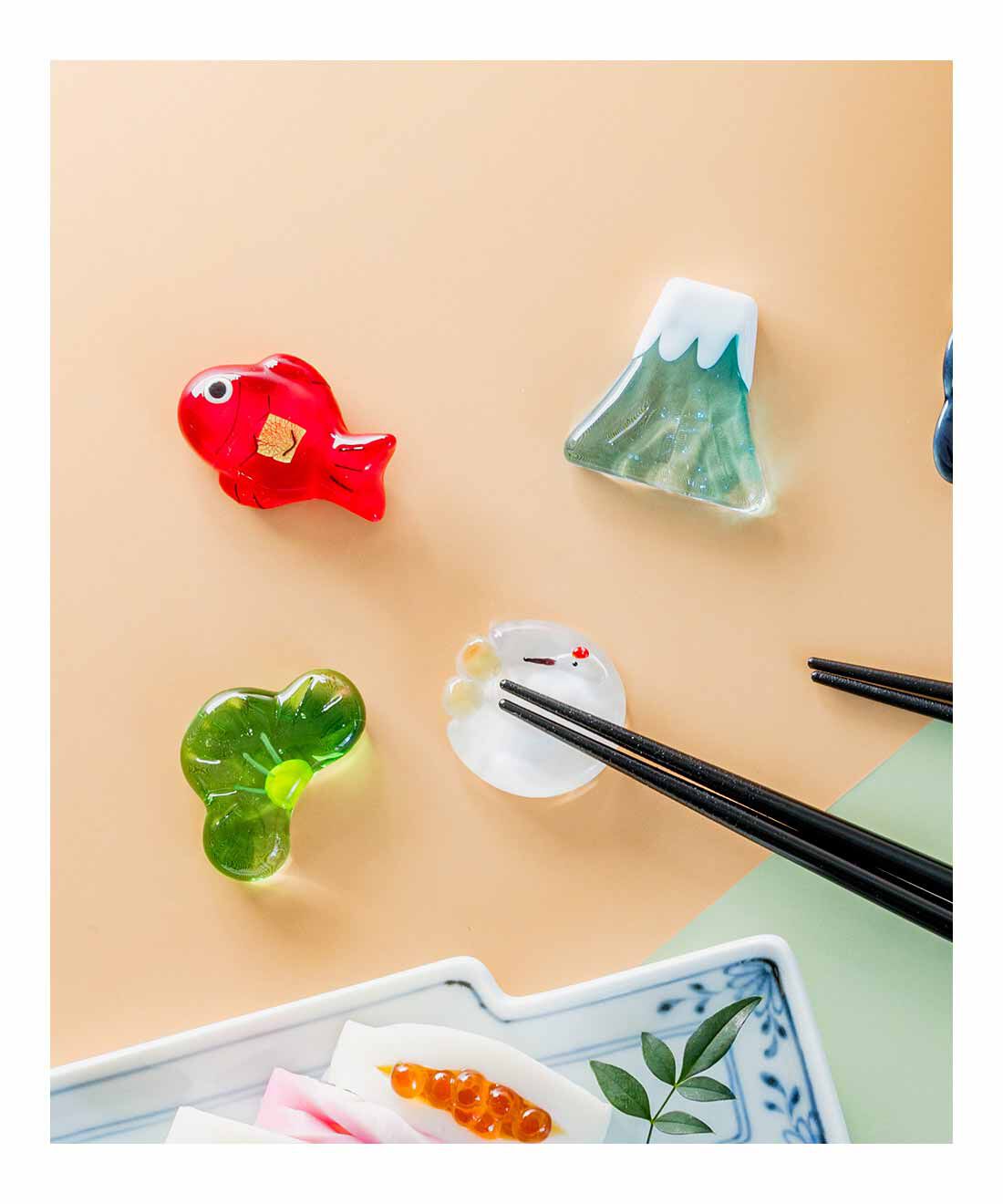 FELISSIMO PARTNERS|食卓に添える縁起物 ガラスのはし置きセットの会（6回予約）