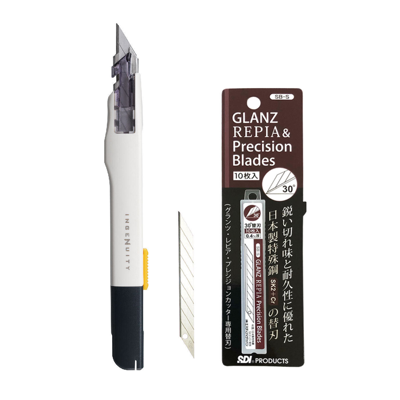 FELISSIMO PARTNERS|鋭角の刃で切れ味も鋭い　プレシジョンカッター（替え刃１０枚つき）