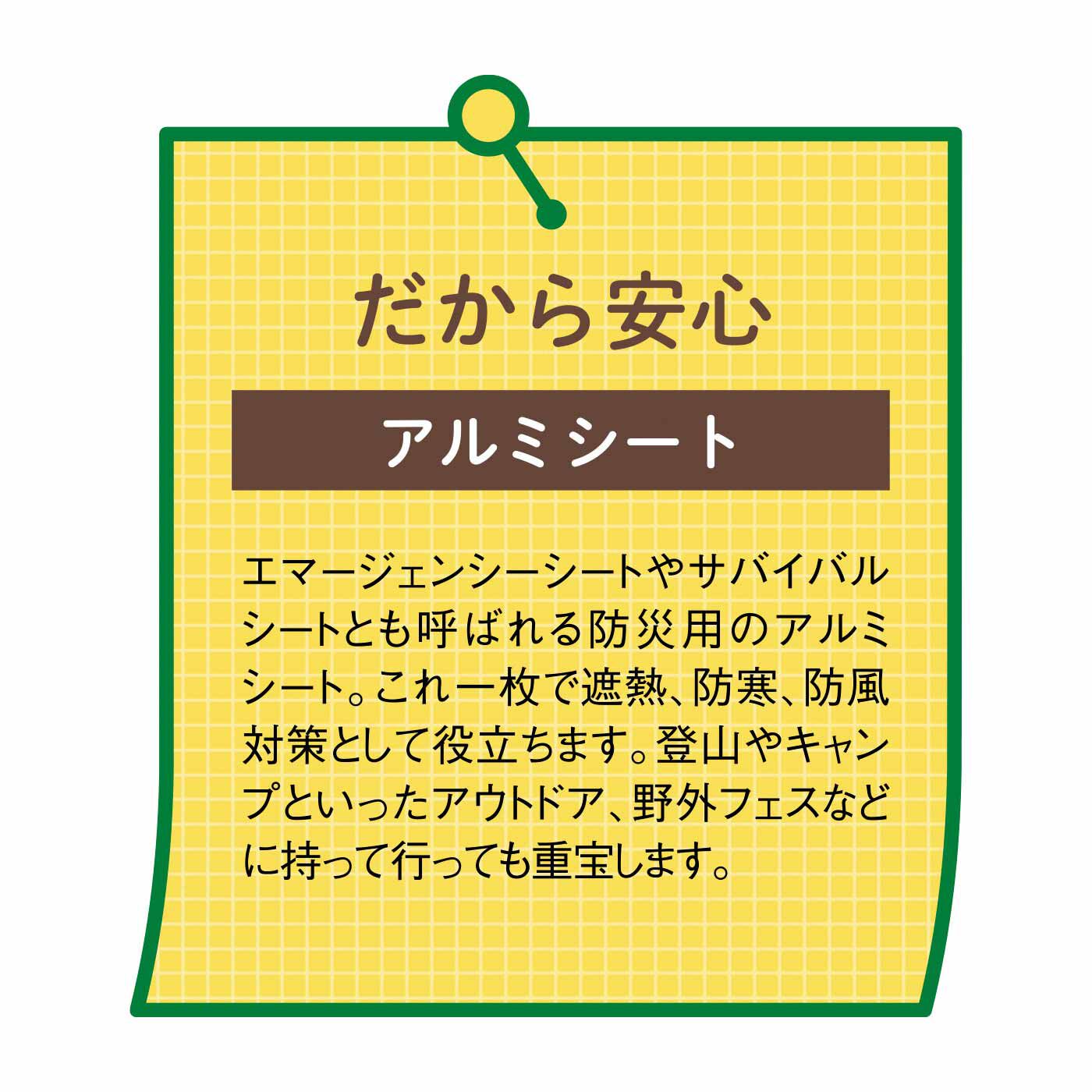 FELISSIMO PARTNERS|家族分備えておきたい フード付き防災用アルミポンチョ