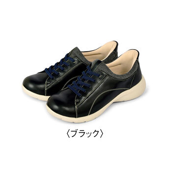 FELISSIMO PARTNERS | サッとイン タウンカジュアル シューズ 〈ブラック〉