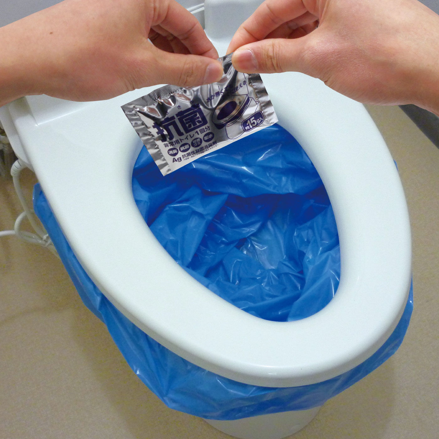 FELISSIMO PARTNERS|【15年保存】トイレにかぶせて使う抗菌非常用トイレ凝固剤10個