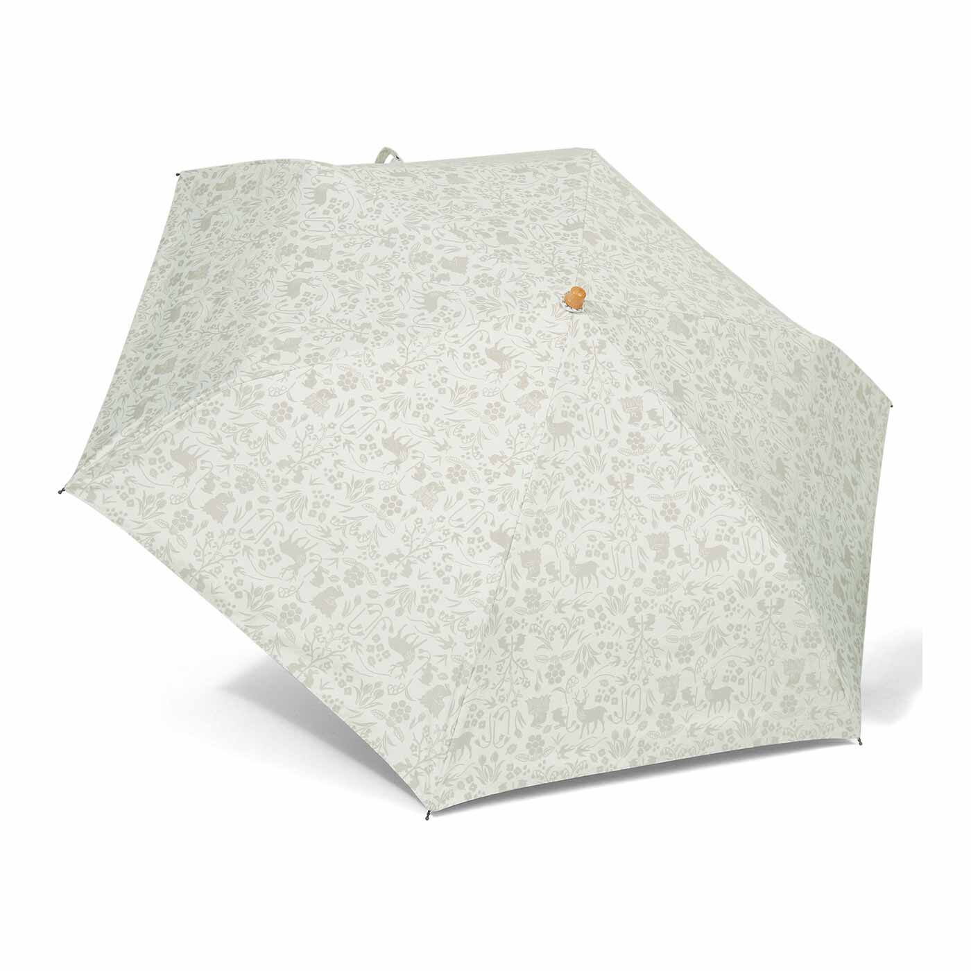 森と動物たちの世界がかわいい 毎日活躍折りたたみ日傘（晴雨