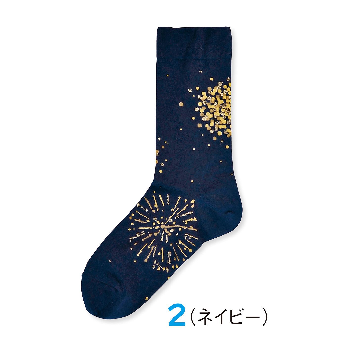 FELISSIMO PARTNERS|花火咲く　ハイゲージクルーソックス