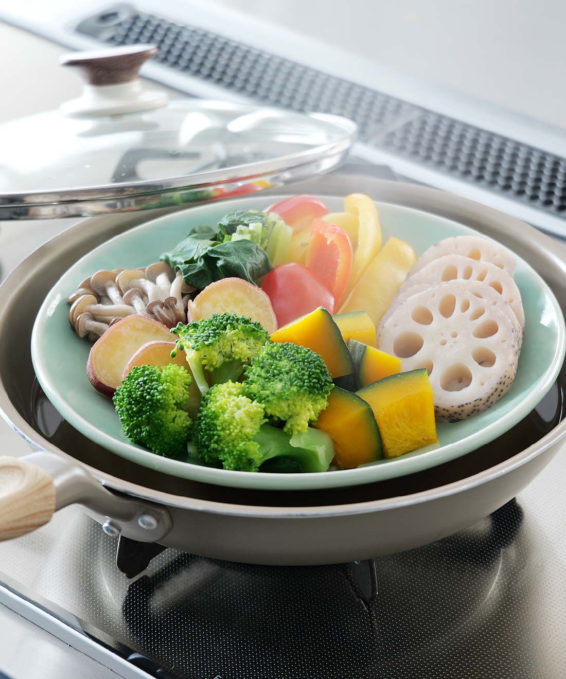 FELISSIMO PARTNERS|フライパンで手軽に蒸し料理　２４ｃｍフライパン用蒸し皿