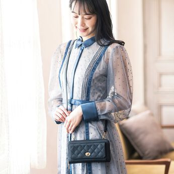 FELISSIMO PARTNERS | キルティングが上品な 2WAY お財布 ショルダーバッグ
