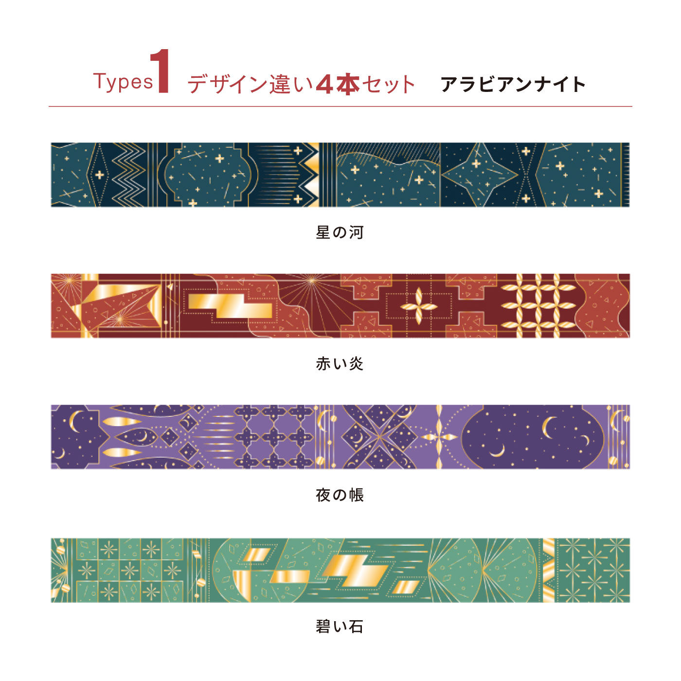 FELISSIMO PARTNERS|大人買いしたい♪ＢＧＭのアートなデザインマスキングテープ４本セット