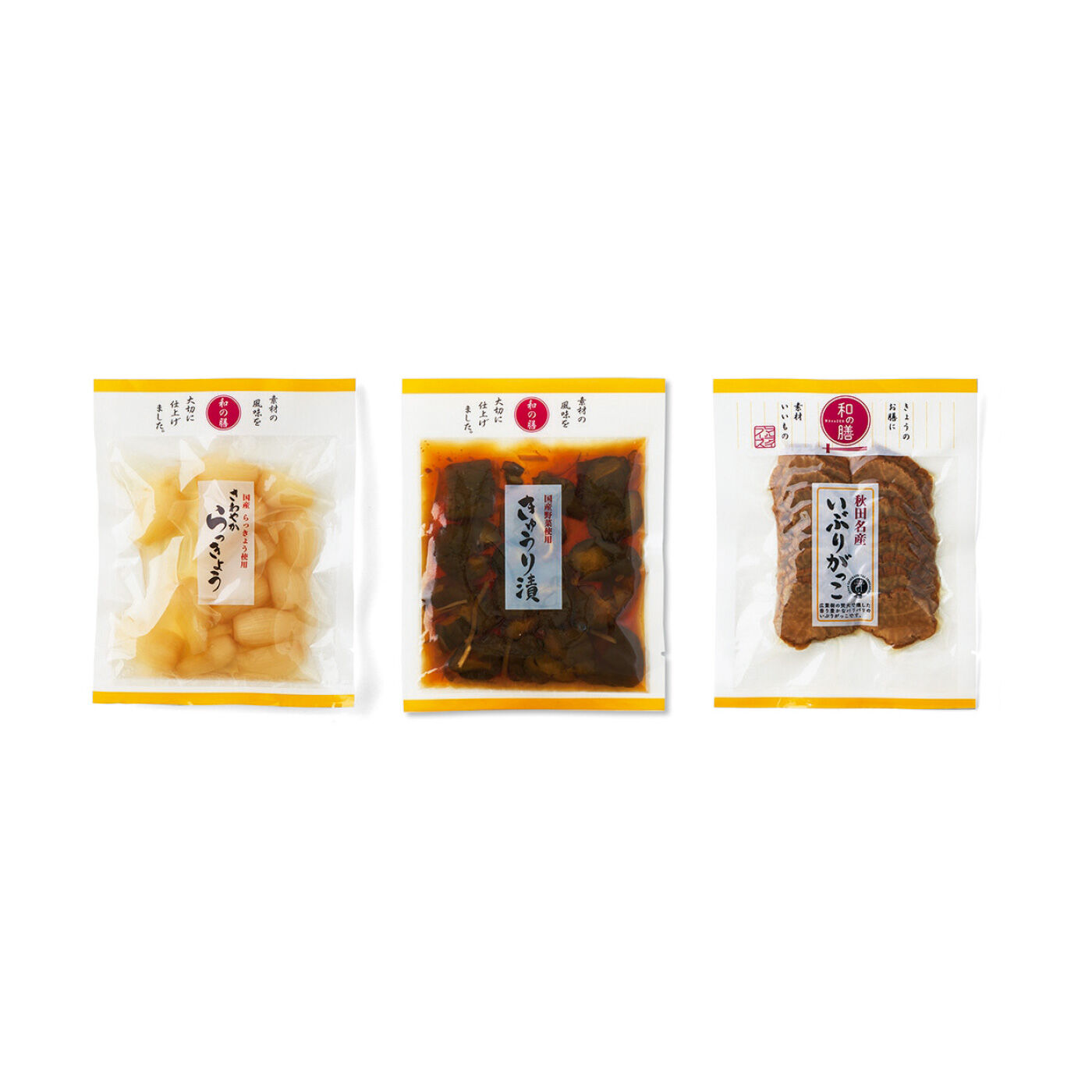 FELISSIMO PARTNERS|純農 シンプルな味付けが魅力 常温保存OK ストックにも便利な国産野菜のお漬物三昧の会（6回予約）|国産さわやからっきょう、国産野菜使用きゅうり漬、秋田名産いぶりがっこスライス
