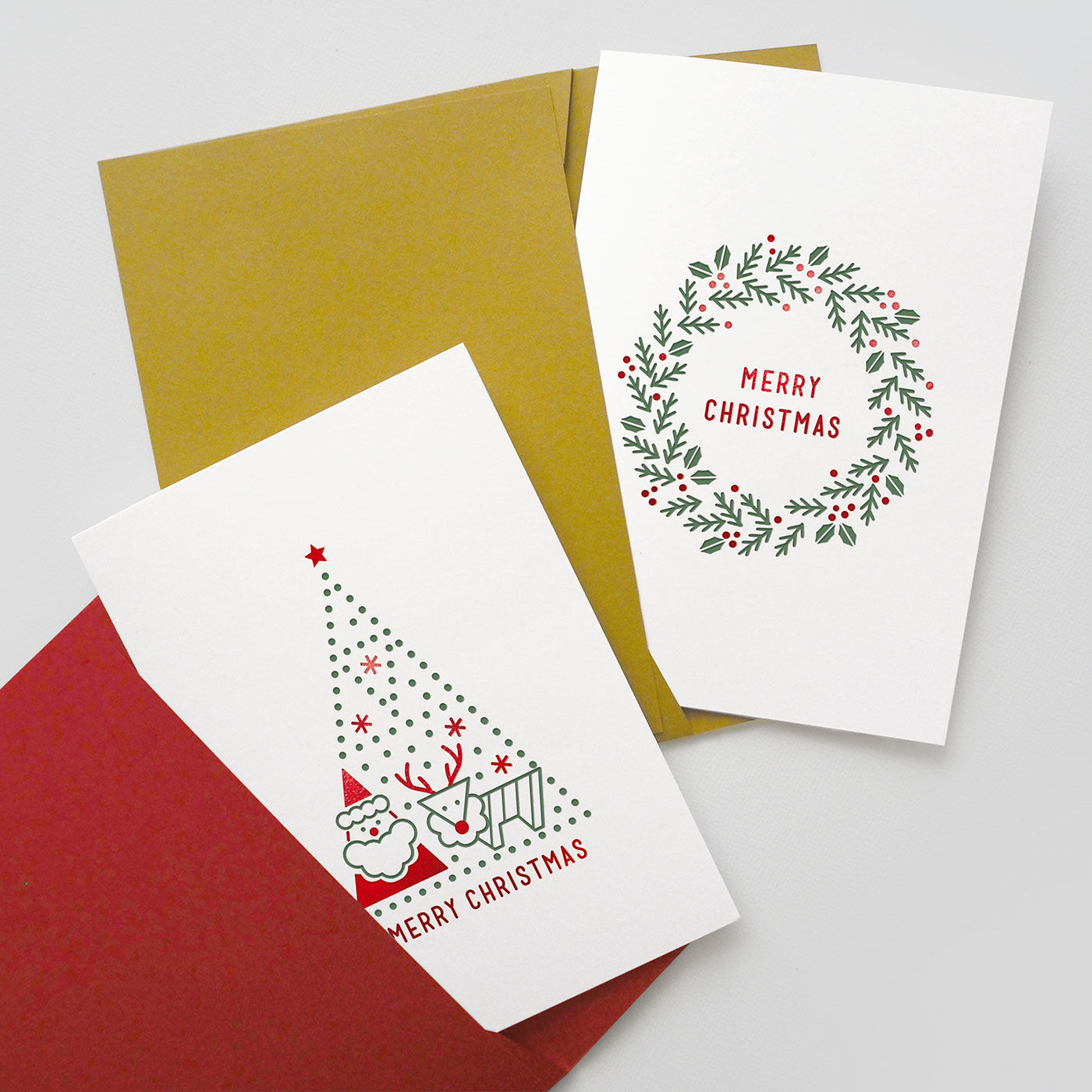 活版印刷と箔押しが魅力 ボヌール クリスマスカード３枚セット｜その他