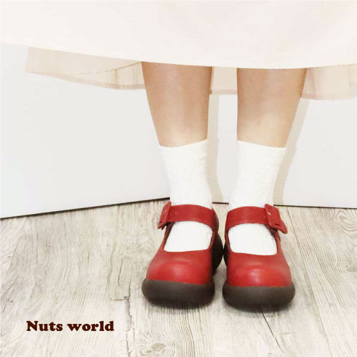 FELISSIMO PARTNERS|Nuts world　きっとお気に入りになる履き心地　ベルト付きストラップシューズ