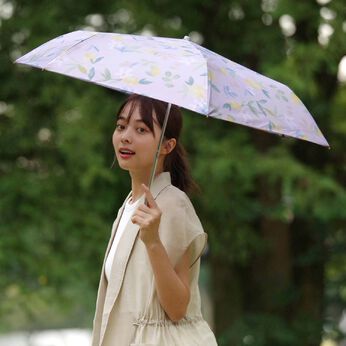 FELISSIMO PARTNERS | ベーシックな 3段折りたたみ傘 レモンガーデン〈雨傘〉