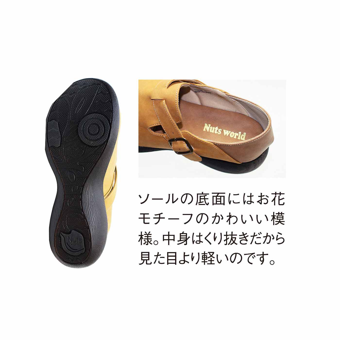 FELISSIMO PARTNERS|Nuts world サンダル使いもできる甲ベルトシューズ 〈黒〉