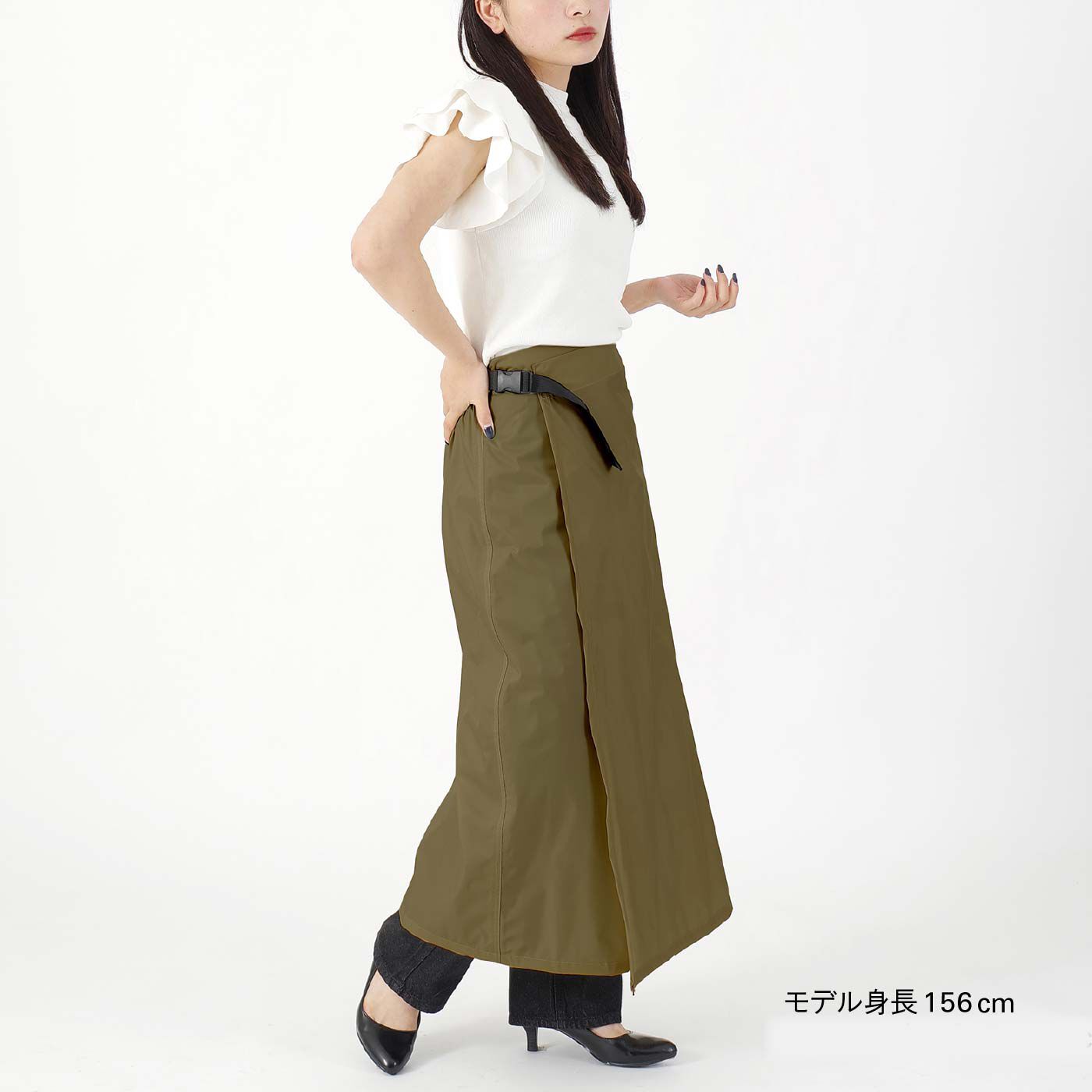 【500円引きクーポン】 立ったままで着脱が可能なレインスカート｜FELISSIMO PARTNERS 小物