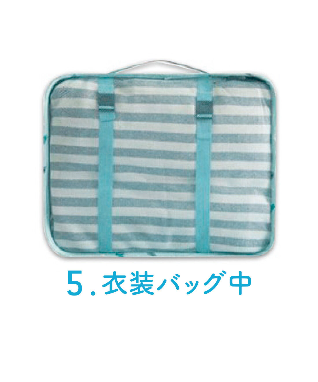 FELISSIMO PARTNERS|旅行や出張の荷物整理に便利！ トラベルポーチ7点セット|こちらもメッシュ仕様で一目瞭然。ベルト付きがうれしい。縦約28cm×横約34cm×高さ約12cm