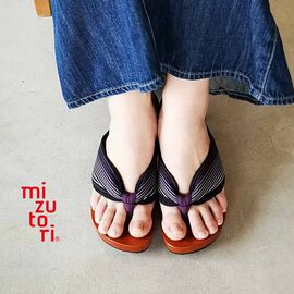 FELISSIMO PARTNERS | サンダル下駄 hitete〈ハイテテ〉6.5cmヒール 紫流