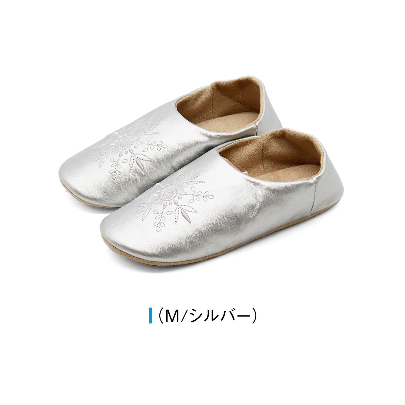 FELISSIMO PARTNERS|かかとを踏んでも履ける モロッカン風シャイニーバブーシュスリッパ